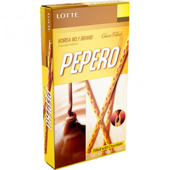 Печенье-соломка LOTTE "Pepero Choco Field" с шоколадной начинкой, 50г, 24