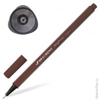 Ручка капиллярная 'Aero', 0,4 мм,металлический наконечник, трехгранная, BRAUBERG, коричневая, 142257