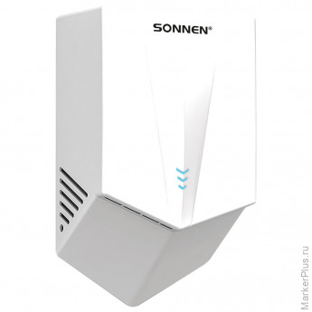 Сушилка для рук ВЫСОКОСКОРОСТНАЯ SONNEN K2022B, 1300 Вт, 150 м/с, IPX1, 72 дБ, белая, пластиковый корпус, 607192 Сушилка для рук ВЫСОКОСКОРОСТНАЯ SONNEN K2022B, 1300 Вт, 150 м/с, IPX1, 72 дБ, белая, пластиковый корпус, 607192