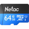 Карта памяти Netac MicroSD card P500 Standard 64GB, retail version w/SD Карта памяти Netac MicroSD card P500 Standard 64GB, retail version w/SD