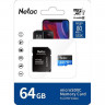Карта памяти Netac MicroSD card P500 Standard 64GB, retail version w/SD Карта памяти Netac MicroSD card P500 Standard 64GB, retail version w/SD