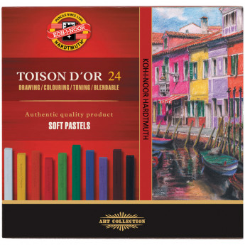 Пастель художественная Koh-I-Noor "Toison d'or", 24 цвета, картон. упак.