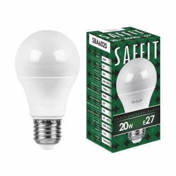 Лампа светодиодная SAFFIT SBA6020 A60 20W 230В E27 4000К (55014)