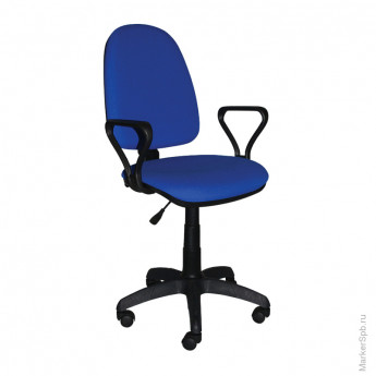 Кресло оператора "Престиж", ткань синяя с чёрным