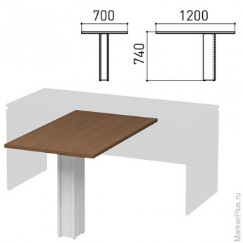 Столешница брифинг-стола "Директ", 1200х700х740 мм, орех онтарио, 401508-160