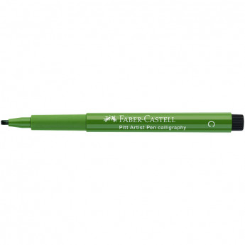 Ручка капиллярная Faber-Castell "Pitt Artist Pen Calligraphy" цвет 174 хром зеленый непрозрачный, С=2,5мм, пишущий узел каллиграфический
