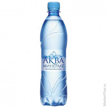 Вода питьевая негазированная АкваМинерале, 0,6л, пластиковая бутылка, 12шт.