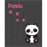 Тетрадь общая А5 96л №1School Panda,клет,скреп., ВД-лак Тетрадь общая А5 96л №1School Panda,клет,скреп., ВД-лак