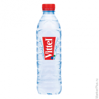 Вода негазированная минеральная VITTEL (Виттель), 0,5 л, пластиковая бутылка, WVTL00-050P24