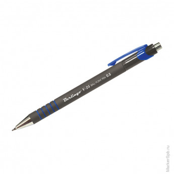 Ручка шариковая автоматическая "V-25", синяя, 0,5мм