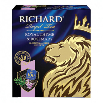Чай RICHARD "Royal Thyme & Rosemary", черный ароматизированный, 100 пакетиков по 2 г, 100647
