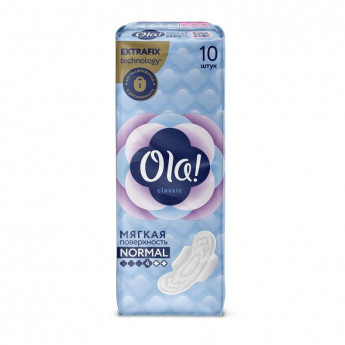 Прокладки женские гигиенические Ola! CLASSIC WINGS NORMAL 10шт/уп 50730, комплект 10 шт