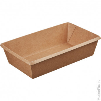 Контейнер бумажный 200х120х55мм 800мл, крафт 300шт/упак, комплект 300 шт