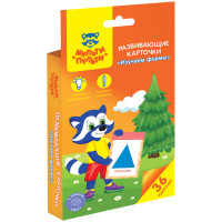 Развивающие карточки Мульти-Пульти "Изучаем формы", 36шт., картон, европодвес, комплект 36 шт