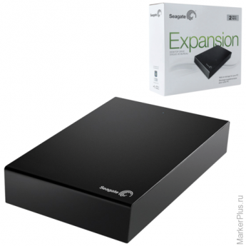 Диск жесткий внешний SEAGATE Expansion, 2 ТВ, 3,5", USB 3.0, черный, STEB2000200