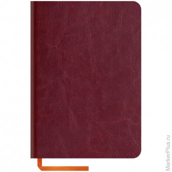 Записная книжка А6 120л. ЛАЙТ, кожзам, "Nebraska soft", бордовый, тонир.блок, ляссе, цв.срез