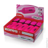 Текстмаркер KORES, скошенный наконечник 1-5 мм, розовый, картонный дисплей, 36102