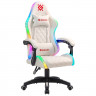 Кресло компьютерное DEFENDER "Energy", 2 подушки, RGB-подсветка, экокожа, белое, 64557 Кресло компьютерное DEFENDER "Energy", 2 подушки, RGB-подсветка, экокожа, белое, 64557