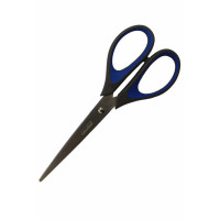 Ножницы Office Force 99701, нерж. серый/синий, 21 см. блистер с подвесом