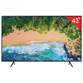 Телевизор SAMSUNG 43" (109,2 см) 43NU7100, LED, 3840x2160 UHD, Smart TV, Wi-Fi, 100 Гц, HDMI, USB, черный, 9,8 кг
