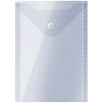 Папка-конверт на кнопке OfficeSpace, А6 (105*148мм), 150мкм, прозрачная 10 шт/в уп