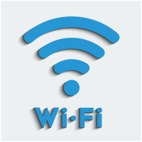 Знак информационный OfficeSpace "Wi-Fi", 200*200мм, самоклейка