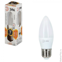 Лампа светодиодная ЭРА, 7 (60) Вт, цоколь E27, "свеча", теплый белый свет, 30000 ч., LED smdB35-7w-8