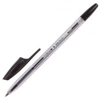 Ручка шариковая BRAUBERG X-301, корпус прозрачный, узел 0,7мм, линия 0,35мм, черная, 142406