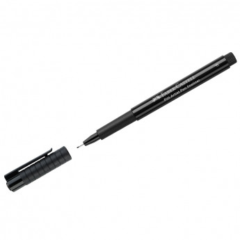 Ручка капиллярная Faber-Castell 'Pitt Artist Pen Fineliner F' черная, 0,5мм, 10 шт/в уп