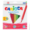 Карандаши цветные CARIOCA "Triangular", 24 цветов, трехгранные, грифель 3,5 мм, картонная коробка, 4