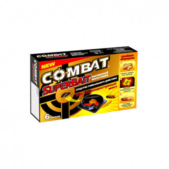 Средство от насекомых COMBAT Super Bait ловушка для тараканов 6шт, комплект 6 шт