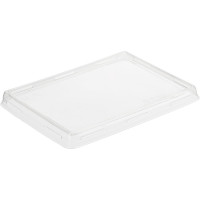 Крышка ПЭТ д/бум.конт.160х120мм, прозрачная плоская 400шт/упак, комплект 400 шт