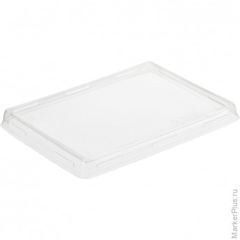 Крышка ПЭТ д/бум.конт.160х120мм, прозрачная плоская 400шт/упак, комплект 400 шт