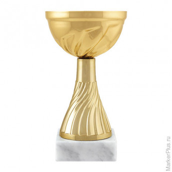 Кубок металлический "Мирабелла" (80х80х160 мм), основание мрамор, "золото", 8975-160-000