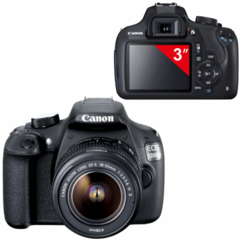 Фотоаппарат зеркальный CANON EOS 1200D, 18-55 мм III, 18 Мп, 3" ЖК-монитор, Full HD, черный, 9127B009