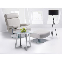 Стол журнальный KD_Триада-12 СП стекло прозрачное/металлик