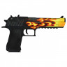 Пистолет деревянный ТРИ СОВЫ Desert Eagle, серия легендарный, 'Пламя', подложка ХДФ с европодвесом, термоусадка