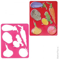 Трафарет-раскраска ЛУЧ "Овощи", 9C 487-08, 5 шт/в уп