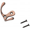 Вешалка настенная УЗК Крючок двухрожковый СТАНДАРТ 002 AC (10191), ст.медь