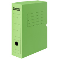 Короб архивный с клапаном, микрогофрокартон, 75мм, зеленый, 5 шт/в уп