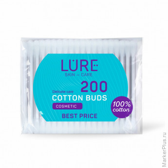 Ватные палочки КОМПЛЕКТ 200 шт., LURE, пакет, ш/к 93202, 10798 Ватные палочки КОМПЛЕКТ 200 шт., LURE, пакет, ш/к 93202, 10798