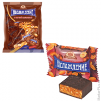 Конфеты шоколадные БАБАЕВСКИЙ 'Наслаждение', мягкая карамель с орехами, 250 г, пакет, ББ10589