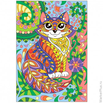 Набор для творчества картина по номерам Котик, Ркн-012