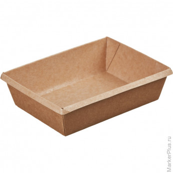 Контейнер бумажный 160х120х45мм 500мл, крафт 400шт/упак, комплект 400 шт