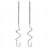 Миксер MOULINEX HM310E10, 300Вт, 5 скоростей, 2 венчика, 2 крюка для теста, серый, 8010001084