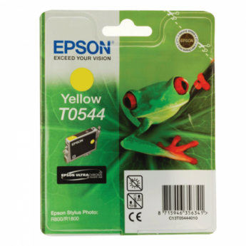 Картридж струйный EPSON (C13T05444010) Stylus Photo R800/R1800, желтый, оригинальный