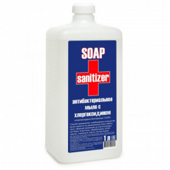Дезинфицирующее мыло Антибактериальное с хлоргексидином Sanitizer, 1 л