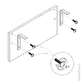 Фурнитура для царги стола на металлокаркасе "Арго", КОМПЛЕКТ, АМ-03Ф, ш/к58950 Фурнитура для царги стола на металлокаркасе "Арго", КОМПЛЕКТ, АМ-03Ф, ш/к58950