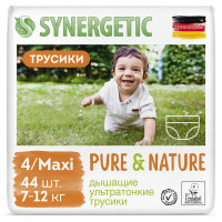 Подгузники -трусики для детей SYNERGETIC Pure&Nature 4 /MAXI 44шт/уп, комплект 44 шт