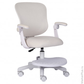 Кресло детское с подставкой для ног BRABIX "Sky MG-206", велюр, бежевое, 533156